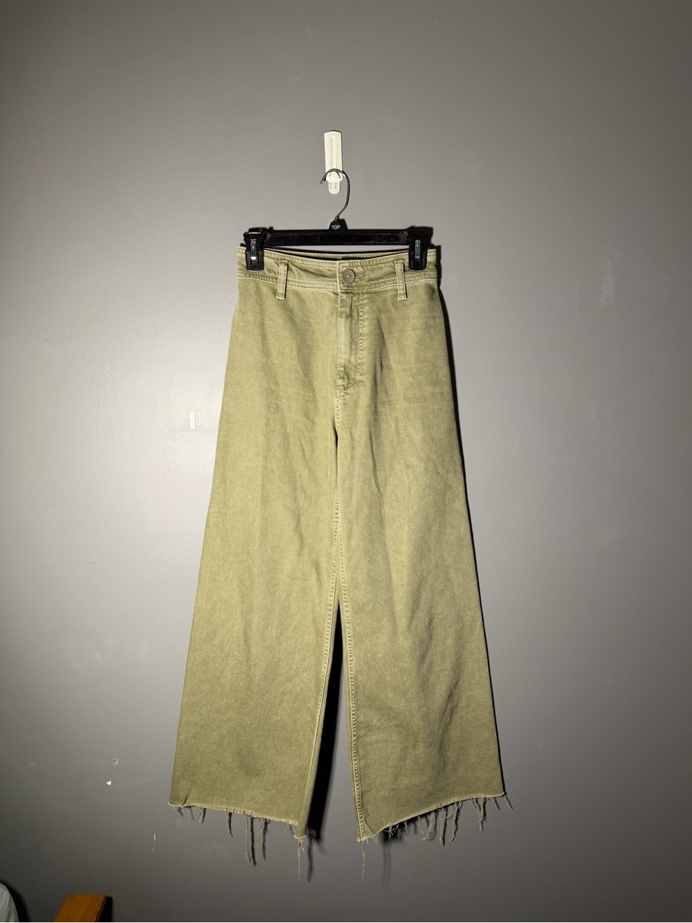 Zara Marine Wide Leg Raw Hem Jeans Size 2 - Picture 2 of 5